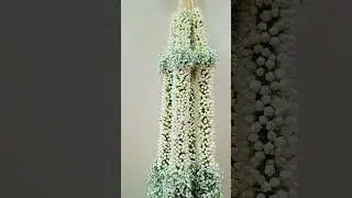 tagar and gypsum flowers wedding garland| By Borawake event's 🌟.#wedding #decoration #flower #trend