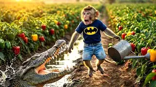 OH NO! Giant Crocodile Attack! 😱🐊 Bobo Saves the Farm & Eats Delicious Pizza Reward! 🍕🏆🤤