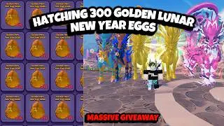 Hatching 300+ Golden Lunar New Year Eggs in Dragon Adventures Roblox