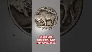Very Rare Buffalo Nickel. 1934 Small D Mint Mark. Coin Roll Hunting. #unboxing #coinrollhunting