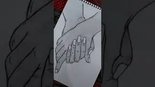 easy draw hands | couple true love holding hand