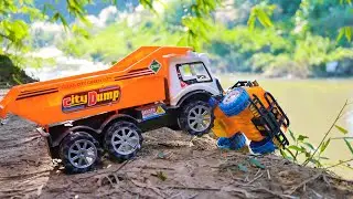 JCB hits the car | Jcb Truck Tractor Dumper Cartoon Video | Csm Toys