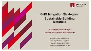 Greenhouse Gas Mitigation Strategies: Sustainable Building Materials