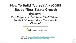 How To Build Yourself A kvCORE Based Real Estate Growth System