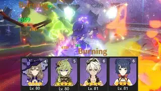 THIS 4* TEAM IS CRAZY: Burning Overloaded Lisa Collei Bennett Xiangling Team | Genshin Impact