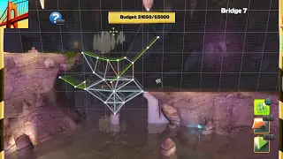 Bridge Constructor | Tiltin East Bridge 7 | Cars & Trucks *Full Construction Video*