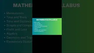 Railway NTPC Mathematics Syllabus 2025 #railwayntpc #mathsyllabus #rrbntpc #railwayexam #rrbmaths