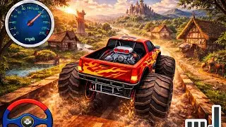 Monster Truck Rider Game 🔥 Extreme Offroad Racing at Night | Insane Jumps & Stunts