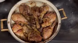 Куриные голени в соусе барбекю с медово-сливочным маслом и свежим чесноком!