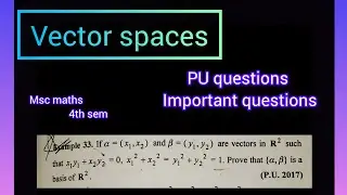 msc mathematics vector space chapter 1 Pu questions; important questions @manpreetkaur3126