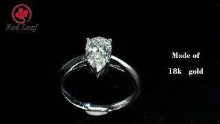 14K White Gold 1CT Pear Cut Lab Diamond Engagement Ring #ringtest #labdiamondring #engagementring