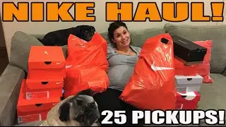 Huge Nike Haul w Wife & Pugs! 25 Pickups (Winter Clothes & Sneakers!)