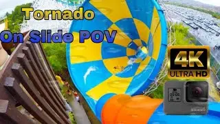 Six Flags Hurricane Harbor Los Angeles Tornado On Slide POV