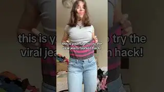 trying the viral fold over jeans #fashion #y2k #2000s #style