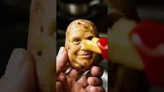 potato eat himself 😂🤣#ai #viral #aiartcommunity #comedian #food #shortvideo #youtubeshorts