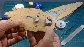 Hobby Boss USS Arizona Part 3 (Wood Veneer Deck)