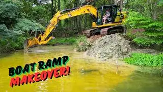 Dredging A Pond Cove for a Boat Ramp