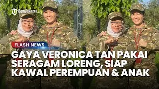 GAYA Veronica Tan Pakai Seragam Loreng di Akmil Magelang, Siap Kawal Perempuan dan Anak