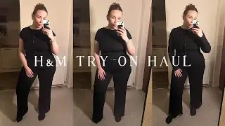 PLUS SIZE H&M CLOTHES HAUL | all black work wardrobe top up