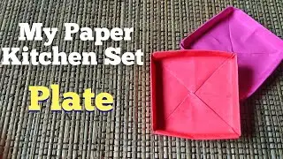 Paper Plate | My Paper Kitchen Set | How to make Paper Plate | #origami  #papercrafts #crafts