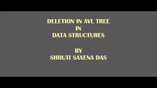 DELETION IN AVL TREE || DATA STRUCTURES