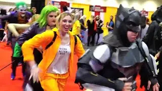 Band of Batman & Villains!! | Conga Line Dance Ft. Harley Quinn & Joker #Shorts