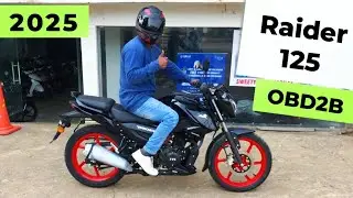 TVS Raider 125 Smart Connect OBD2B 2025 Model Review ! Price , Mileage , Feature , GPS , Bluetooth !