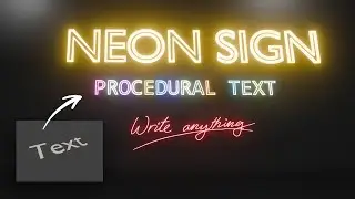 How To Turn TEXT into a NEON sign in Blender Geometry Nodes! | Blender tutorial