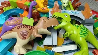 Satisfying Building Blocks ASMR Marble Run #361 animals Dinosaurs and other animals Live 3