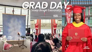 GRAD DAY at Stonybrook University | cap and gown, grad portraits, campus life, winning a raffle!