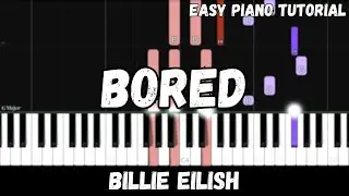 Billie Eilish - Bored (Easy Piano Tutorial)