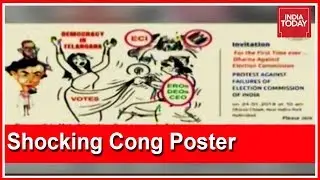 Democracy In Telangana = Disrobing Of Draupadi, Says Sickening Congress Poster