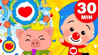Rompe La Piñata 🎊 Y Más Canciones Para Jugar Y Bailar (30 Min) | Plim Plim
