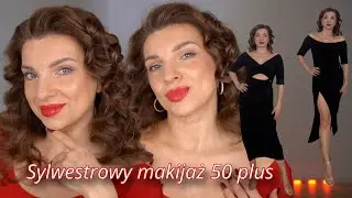 Sylwestrowy makijaż kobiety 50 plus, moje ulubione kosmetyki, lampa led perfumy i wybór sukienki