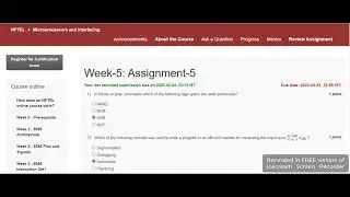 Microprocessor and Interfacing NPTELCourse 2023 Assignment-5 Answer#Week-5 2023#NPTEL2023PYQ#PYQ2023