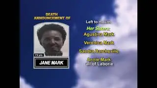 Jane Mark ~ Long Obituary