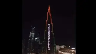 #StaystrongIndia: Burj Khalifa lights up with tricolour to showcase support amid Covid-19 crisis