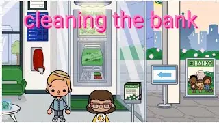 cleaning  the bank 🏧😄