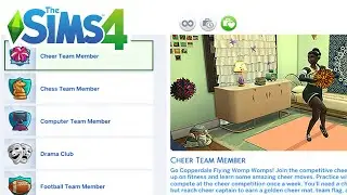 How To Join After School Activity (Cheerleader, Chess, Football, High School Years) - The Sims 4