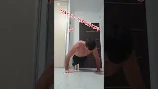 DAY 19 = 19 PUSHUPS. Let's see how far I can push myself #gym #fitness #pushups #challenge