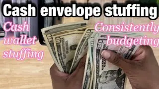 Cash envelope stuffing🍁| magic month paycheck cash stuffing| consistency is key🔑