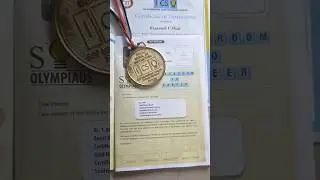 Sof ICSO 2025 Zonal medal of Distinction with Certificate of Distinction with SPR #sofolympiad