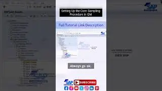 Setting Up the Core Sampling Procedure in QM | SAP QM Master Data | SAP QM Sampling Procedure | #erp