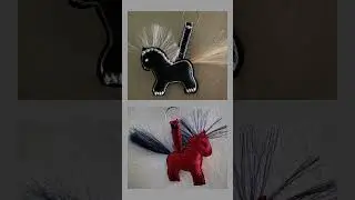 #Horsehair Products #Design #handmade #hand_embroidery #souvenir #margaret_eland #keychain #pendant