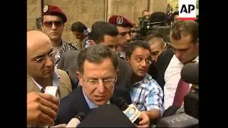 Photo op, Lebanese President Lahoud, PM comments, Hezbollah MP