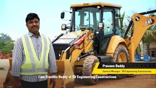Cat&reg; 424 Backhoe Loader Customer Story - SV Engineering Construction (India)