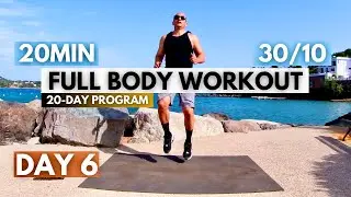 HIIT Full Body Workout 20 Min / TABATA 30/10 / 20-Day Program DAY 6