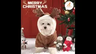 Renna's Christmas clothes For Dog Cat Autumn Elk kitten clothes Cute Cat Suit Pomeranian Clothes