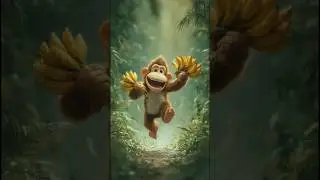 Banana Chase 🍌 #MonkeyFun #JungleComedy #AnimalChase #trending #viral #shorts #funny #viralvideo