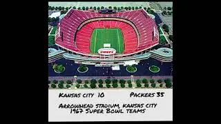 #stadiumaerials, #CCR, Stadiums of First 5 Super Bowl Teams 1967 to 1972, #NFL stadiums